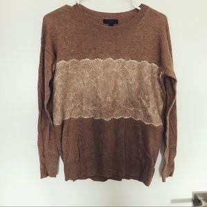 J.CREW wool sweater with lace detail